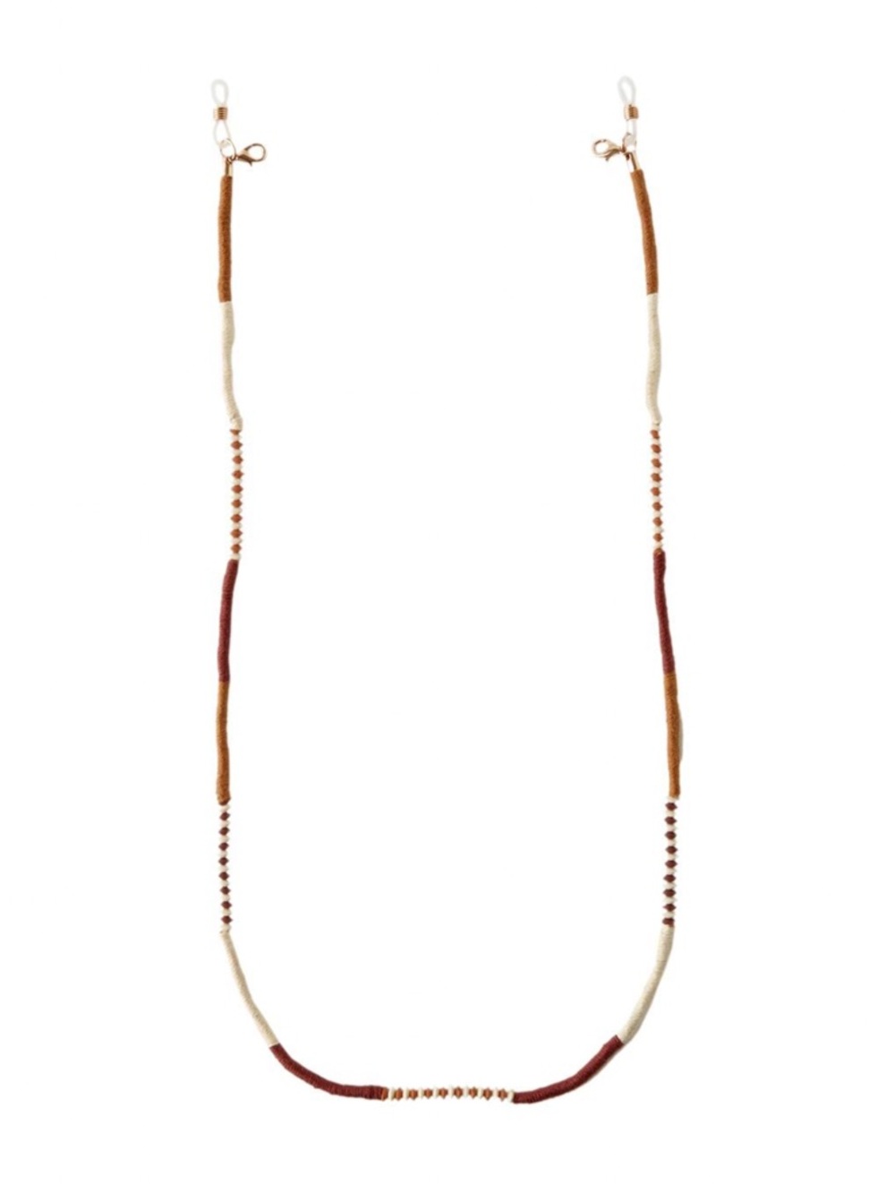 Zara Kids Beaded Necklace in Brown, Cream & Rust